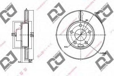 DJ PARTS bd1172 -  Тормозной диск